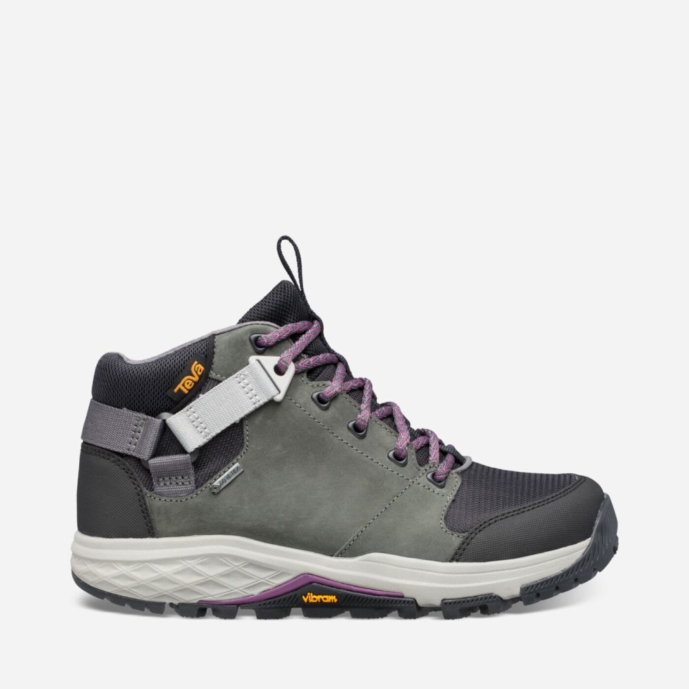 Teva Grandview GTX - Women's Teva Boots - Dark Grey | India (GDNX17409)